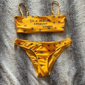 4/$30 Jac Vanek Vibrant Yellow Bikini Set